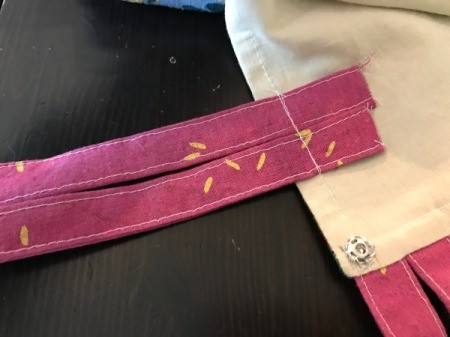 Fabric Cover for Baby Gate - top button loop stitched on