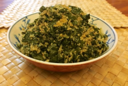 Kale and Onion Quinoa in bowl