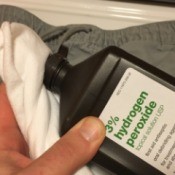 Peroxide for Removing Blood Stains - pour peroxide on rag