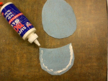 Spring Magnet or Easter Basket Decoration - glue felt egg pocket together