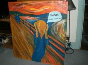 Photo Cutouts for Any Party - The Scream with speech bubble