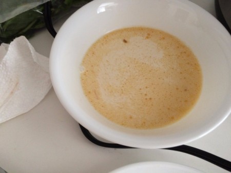 liquid ingredients in bowl