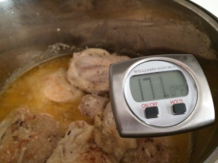 testing chicken doneness