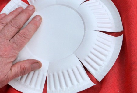 Paper Plate Flower - press on center of plate after turning to back side
