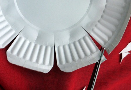 Paper Plate Flower - round corners of petals