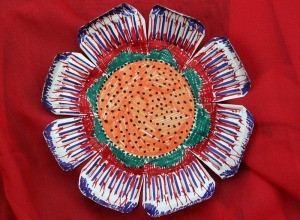 Paper Plate Flower - ready to hang