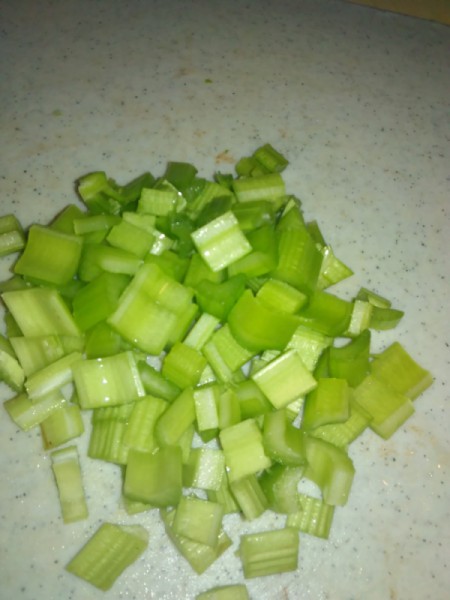 diced celery