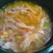 Homemade Chicken and Vegetable Soup in bowl