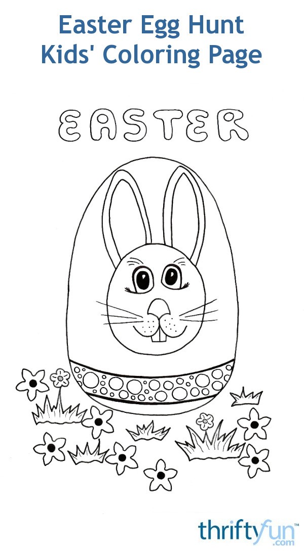 Easter Egg Hunt Kids' Coloring Page | ThriftyFun