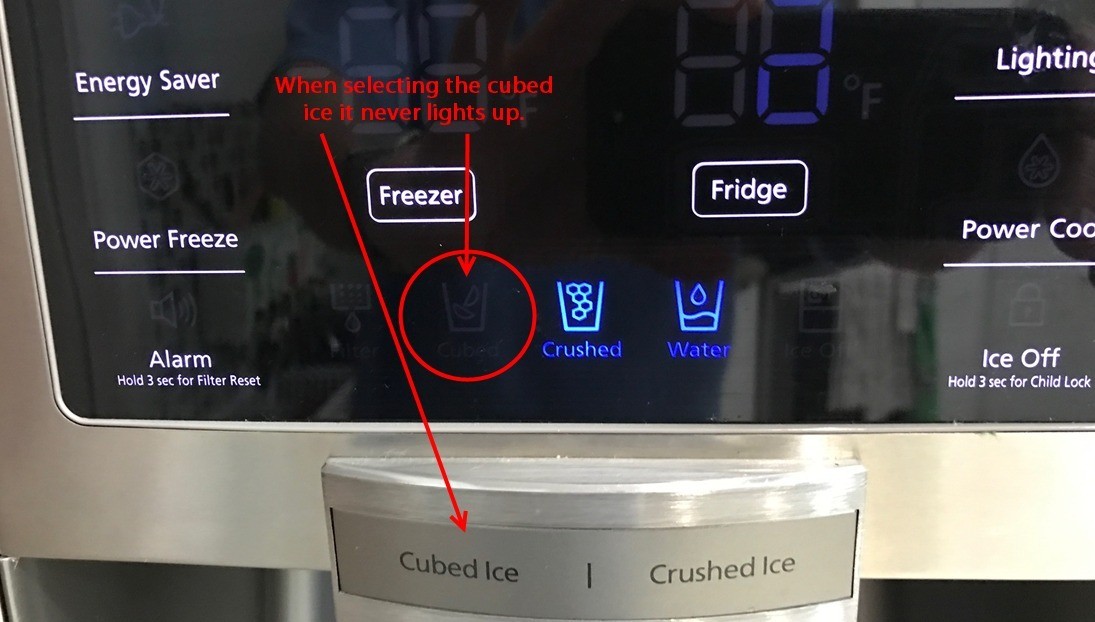 samsung refrigerator crushed ice only