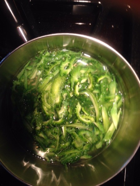 Frying Karela Bitter Melanin pan