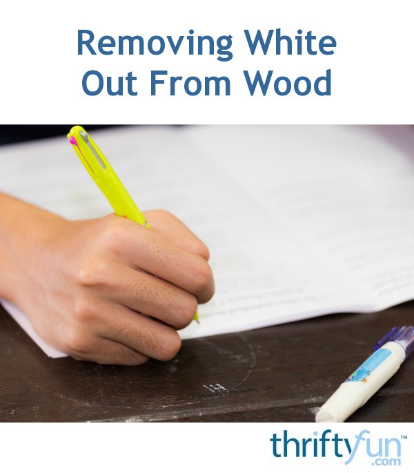removing white out