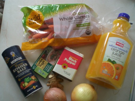 Carrot Ginger Soup ingredients