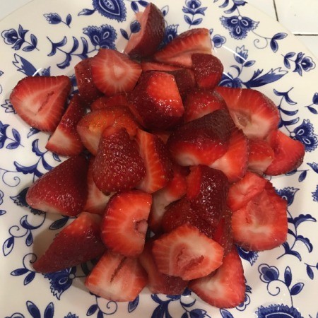 strawberries on plate