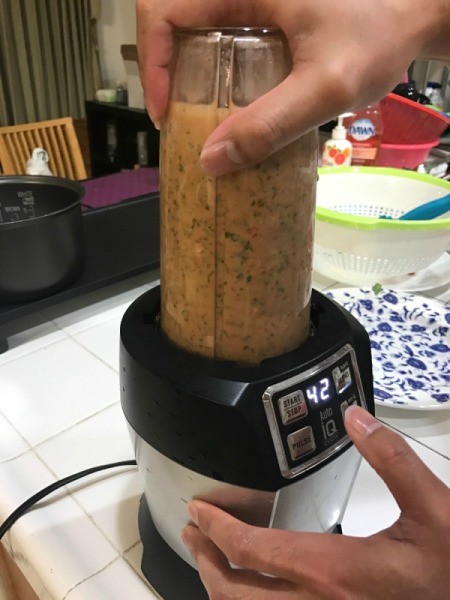 Green Blended Juice in blender