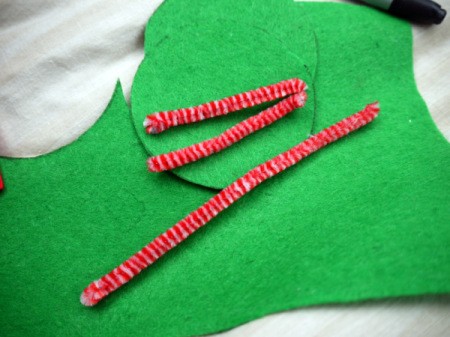 One Eyed Monster Badge - cut one half in half again