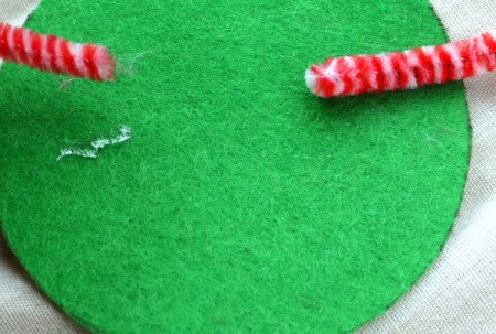 One Eyed Monster Badge - put glue on one of the circles