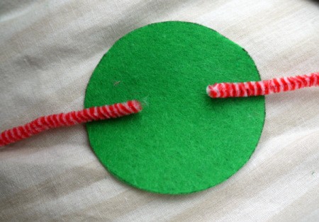One Eyed Monster Badge - glue on two pieces of pipe cleaner