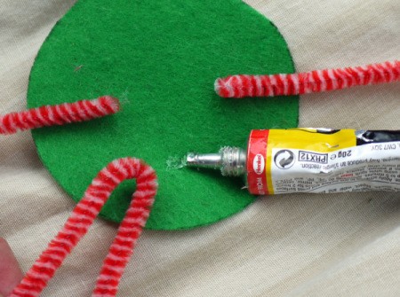 One Eyed Monster Badge - bend long pipe cleaner in half