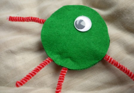 One Eyed Monster Badge - glue in place