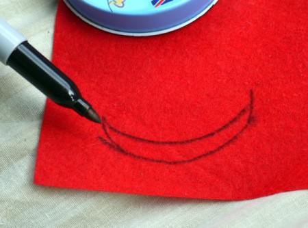 One Eyed Monster Badge - finishing drawing the mouth