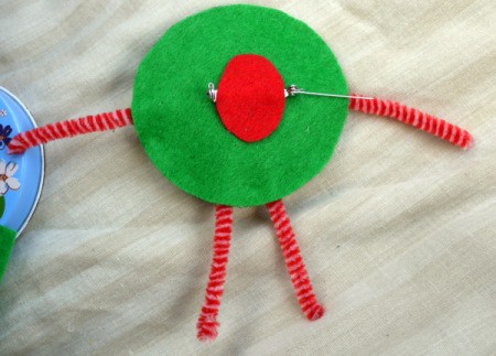 One Eyed Monster Badge - glue over bar of pin back