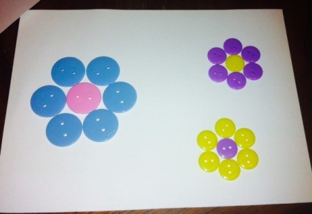 Button Flowers - for a classroom project simply glue to cardstock
