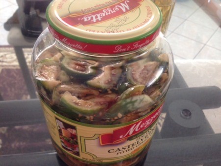 Apple Green Eggplant in jar