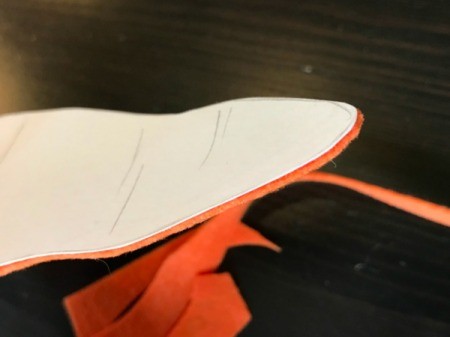 Felt Carrot Money Pocket - cut out felt carrot