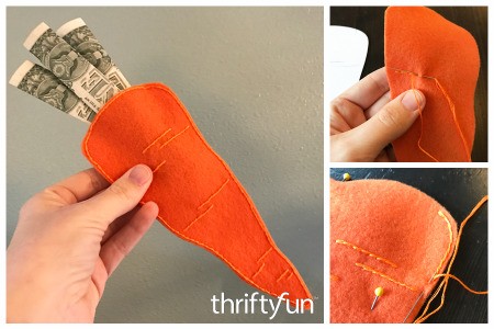 Felt Carrot Money Pocket