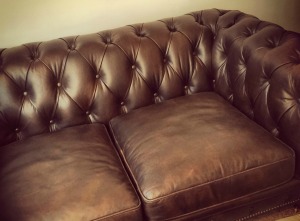 Faded
Leather Couch