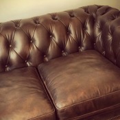 Faded
Leather Couch