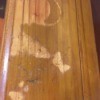Varnished Damaged by Spilled Perfume  - finish damage on dresser