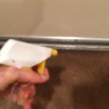 DIY Carpet Cleaner - spraying on