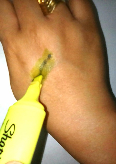 Highlighter to Remove Pen From Skin