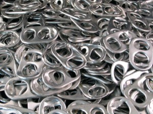 A pile of pop can tabs.