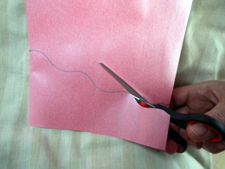 Greetings Card With Stickers - cut along line (here it is wavy), cut pen marks away