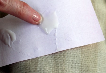 Greetings Card With Stickers - apply glue to back of paper and spread out evenly