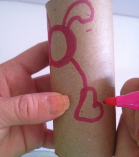 Toilet Paper Tube Easter Bunnies - other leg