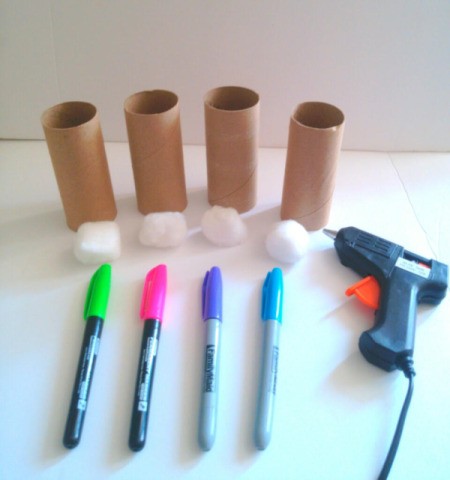 Toilet Paper Tube Easter Bunnies - supplies