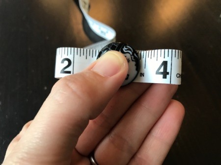 Tape Measure Flower Brooch