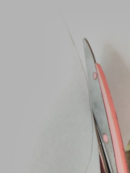 Decorating Door Poster with Ribbons - cutting out poster board