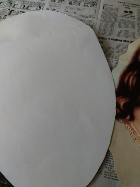 Decorating Door Poster with Ribbons - cut oval next to image