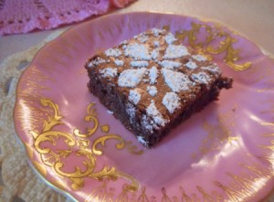 Brownie on plate