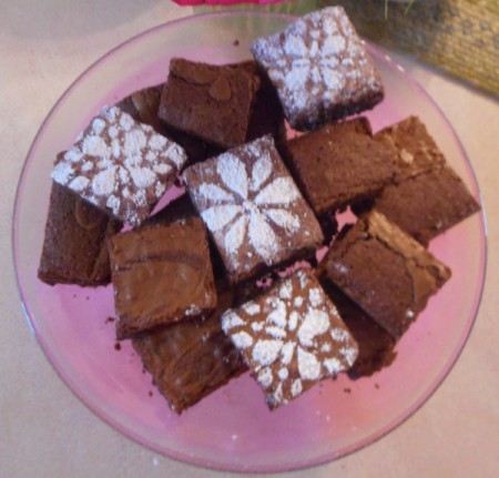 brownies on plate