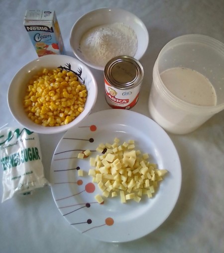 Coconut Pudding ingredients