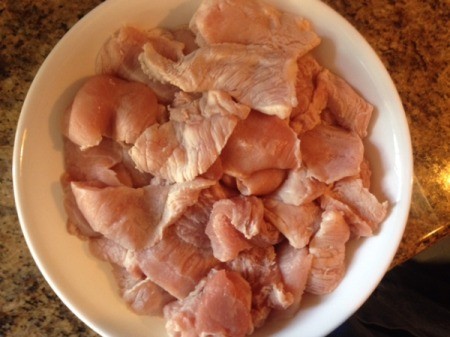 pork shoulder cut in pieces