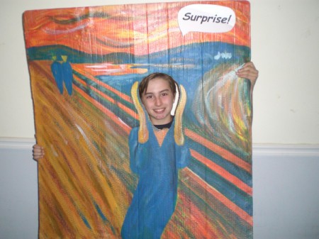 Photo Cutouts for Any Party - another guest behind The Scream poster