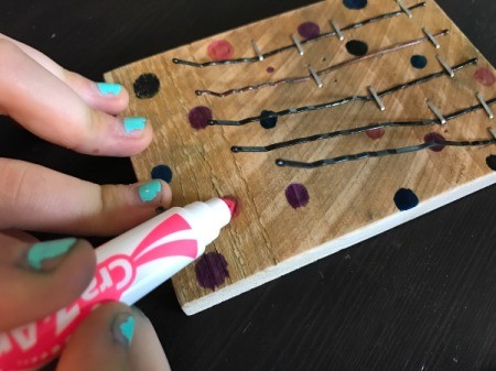Bobby Pin Thumb Piano - decorate with markers