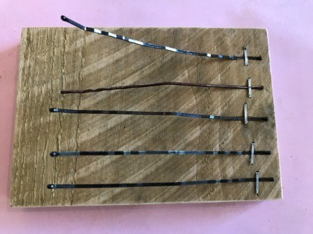 Bobby Pin Thumb Piano - all bobby pins stapled down